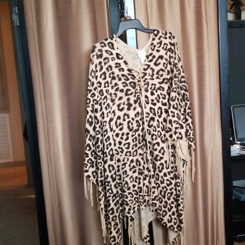 Animal Print Poncho